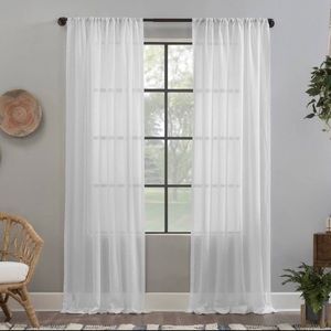 63” 2X Clean Window sheer Curtain panel NWT